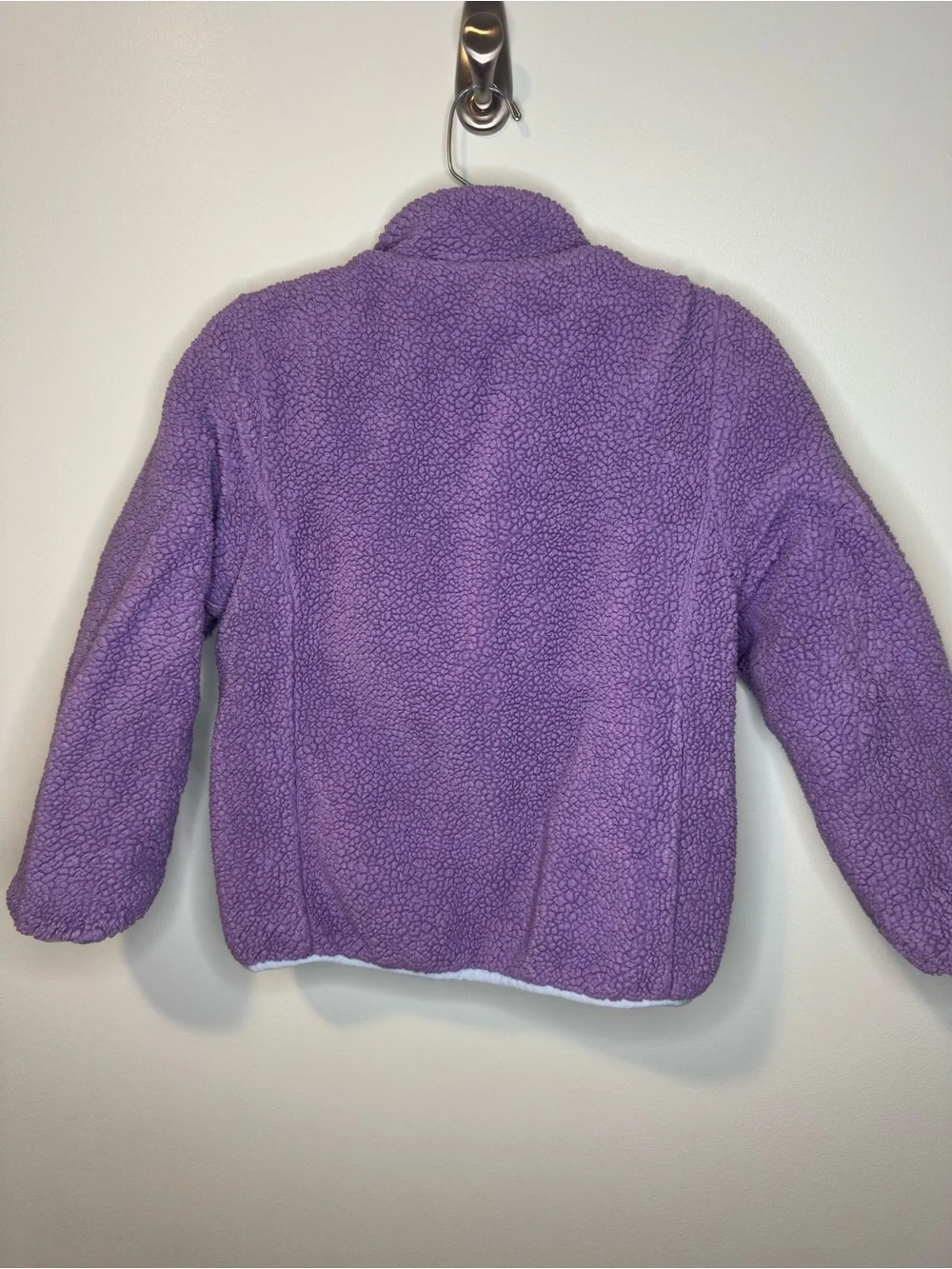 Member's Mark Girls Navy Blue & Purple Reversible Full-Zip Fleece Jacket